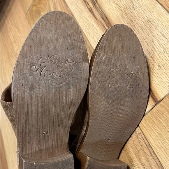 Naughty Monkey Brown Heeled Stride Suede Boots Size 7.5 - Picture 6 of 16